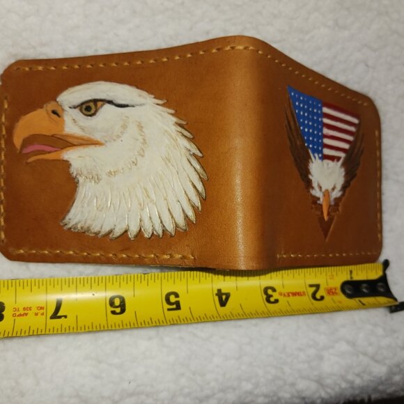 Carved Leather Wallet - Handcrafted - Picture 7 of 7